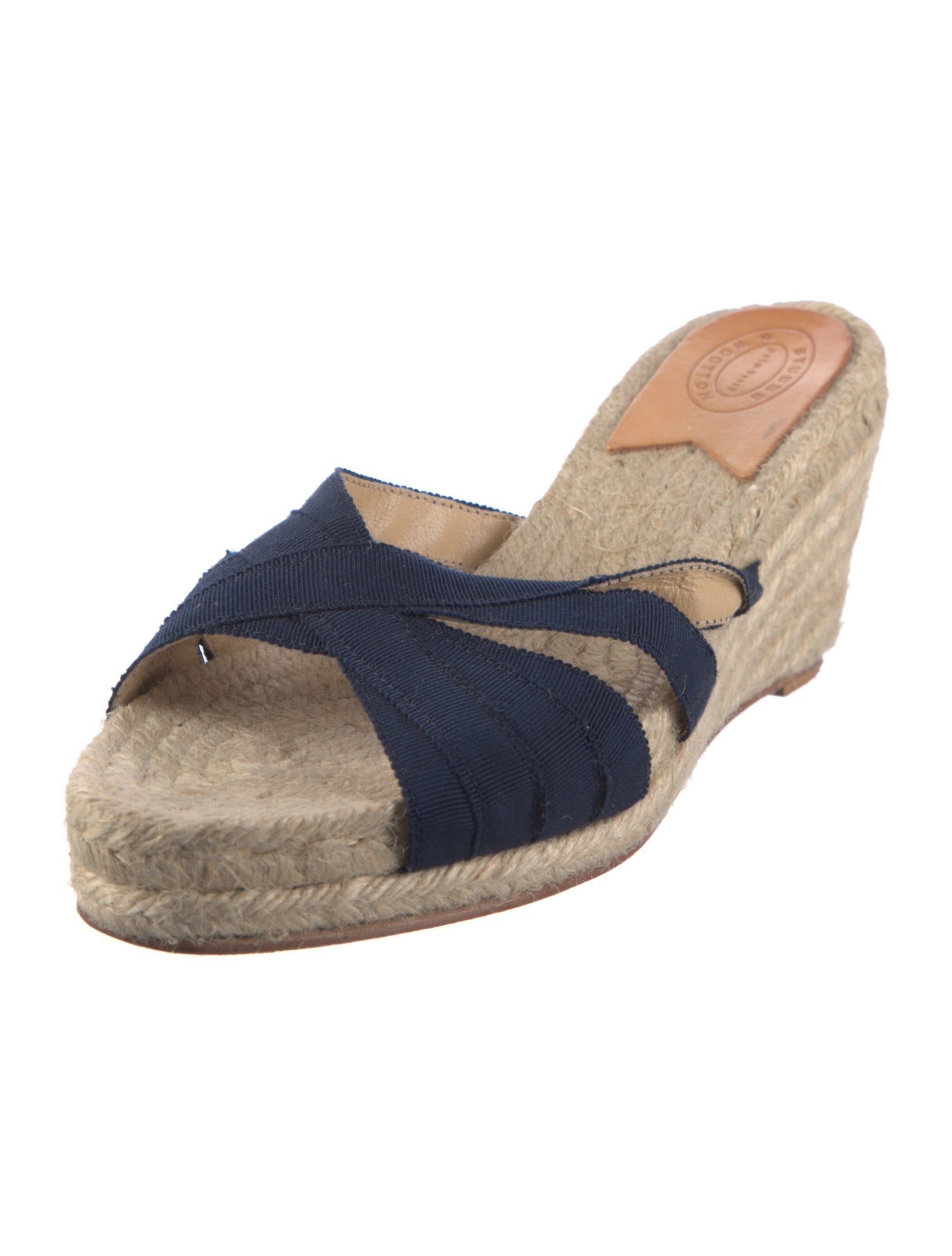 Stubbs & Wootton Jute Grosgrain Trim Espadrilles